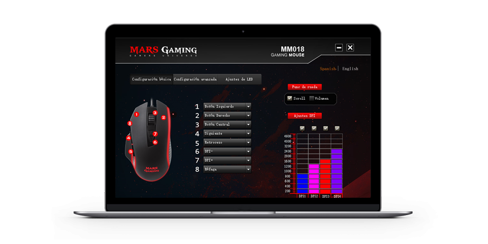 mars gaming mm018 configurar